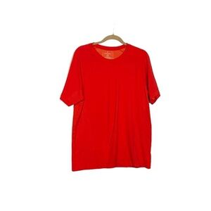 Fabletics Short Sleeve Tee Orange Nylon Size XL